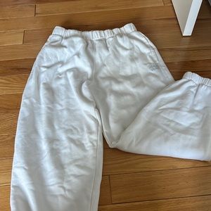 🌿hollister adjustable rise white sweatpants medium pockets